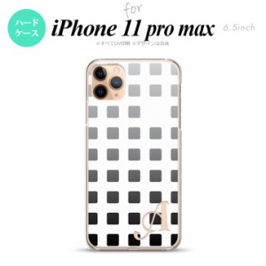 iPhone11ProMax iPhone11pro max スマホケース ハードケース スクエア ドット 黒 +アルファベット メンズ レディース nk-i11pm-1365i