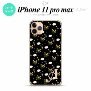 iPhone11ProMax iPhone11pro max スマホケース ハードケース 花柄 バラ ドット 小 黒 +アルファベット メンズ レディース nk-i11pm-250i