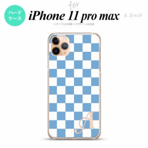 iPhone11ProMax iPhone11pro max スマホケース ハードケース スクエア 白 青 +アルファベット メンズ レディース nk-i11pm-766i
