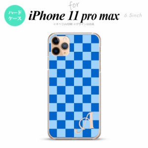 iPhone11ProMax iPhone11pro max スマホケース ハードケース スクエア 青 水色 +アルファベット メンズ レディース nk-i11pm-769i