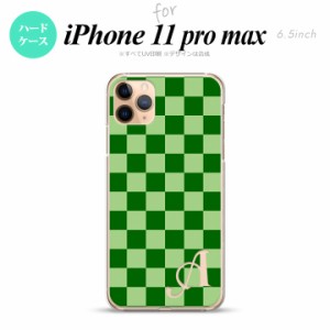 iPhone11ProMax iPhone11pro max スマホケース ハードケース スクエア 緑 グリーン +アルファベット メンズ レディース nk-i11pm-771i