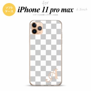 iPhone11ProMax iPhone11pro max スマホケース ソフトケース スクエア 白 グレー +アルファベット メンズ レディース nk-i11pm-tp134i