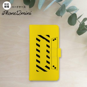 iPhone12mini iPhone12 mini 5.4 手帳型スマホケース カバー カセットテープ 黄  nk-004s-i12m-dr190