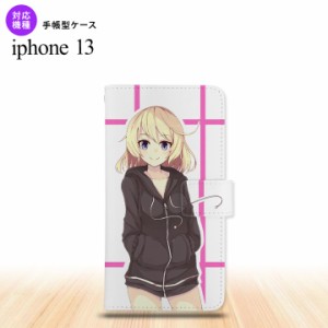 i13 iPhone13 手帳型スマホケース 全面印刷 女の子 キャラ ピンク 人気 おしゃれ スマート シンプル  nk-004s-i13-dr1327