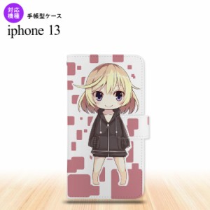 i13 iPhone13 手帳型スマホケース 全面印刷 女の子 キャラ ピンク 人気 おしゃれ スマート シンプル  nk-004s-i13-dr1335