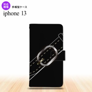 i13 iPhone13 手帳型スマホケース 全面印刷 ベルト 黒 人気 おしゃれ スマート シンプル  nk-004s-i13-dr326