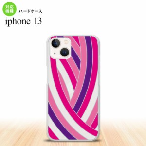 iPhone13 Pro iPhone13 共用 背面ケース カバー ステンドグラス風 帯 ピンク ステンドグラス風 iPhone13とiPhone13 Pro共用ケース nk-i13