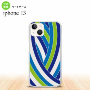 iPhone13 Pro iPhone13 共用 背面ケース カバー ステンドグラス風 帯 ブルー ステンドグラス風 iPhone13とiPhone13 Pro共用ケース nk-i13