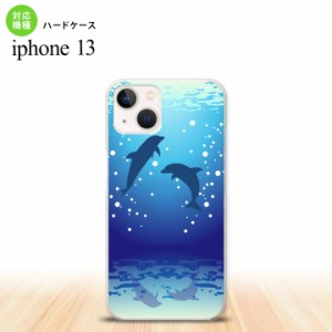 iPhone13 Pro iPhone13 共用 背面ケース カバー ステンドグラス風 イルカ ステンドグラス風 iPhone13とiPhone13 Pro共用ケース nk-i13-sg