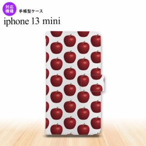 iPhone13mini iPhone13 mini 手帳型スマホケース カバー りんご 林檎 赤 iPhone13 mini 5.4インチ nk-004s-i13m-dr048