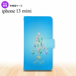 iPhone13mini iPhone13 mini 手帳型スマホケース カバー ツリーイヤリング 青 iPhone13 mini 5.4インチ nk-004s-i13m-dr633