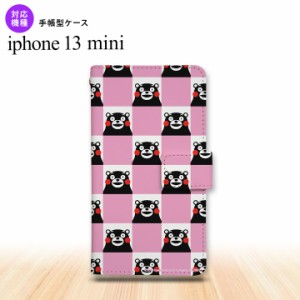 iPhone13mini iPhone13 mini 手帳型スマホケース カバー くまモン スクエア ピンク iPhone13 mini 5.4インチ nk-004s-i13m-drkm21