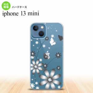 iPhone13mini iPhone13 mini ケース ハードケース 花柄 ガーベラ 透明 グレー  nk-i13m-071