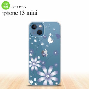 iPhone13mini iPhone13 mini ケース ハードケース 花柄 ガーベラ 透明 紫  nk-i13m-074