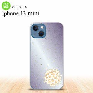 iPhone13mini iPhone13 mini ケース ハードケース 和柄 サクラ 紫  nk-i13m-1274