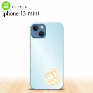 iPhone13mini iPhone13 mini ケース ハードケース 和柄 サクラ 青  nk-i13m-1275