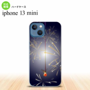 iPhone13mini iPhone13 mini ケース ハードケース 花火 線香花火 紺  nk-i13m-322