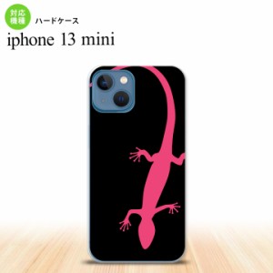 iPhone13mini iPhone13 mini ケース ハードケース トカゲ 黒 ピンク  nk-i13m-507