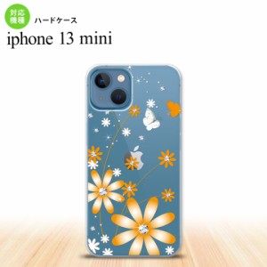 iPhone13mini iPhone13 mini ケース ハードケース 花柄 ガーベラ オレンジ  nk-i13m-801