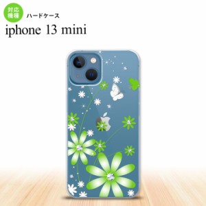 iPhone13mini iPhone13 mini ケース ハードケース 花柄 ガーベラ 緑  nk-i13m-803