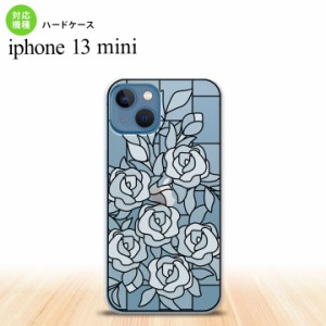 iPhone13mini iPhone13 mini 背面ケース カバー ステンドグラス風 バラ ホワイト ステンドグラス風 iPhone13 mini 5.4インチ nk-i13m-sg4