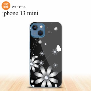 iPhone13mini iPhone13 mini ケース ソフトケース 花柄 ガーベラ 黒  nk-i13m-tp065