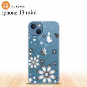 iPhone13mini iPhone13 mini ケース ソフトケース 花柄 ガーベラ 透明 グレー  nk-i13m-tp071