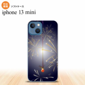 iPhone13mini iPhone13 mini ケース ソフトケース 花火 線香花火 紺  nk-i13m-tp322