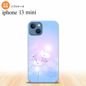 iPhone13mini iPhone13 mini ケース ソフトケース コスモス 水色 ピンク  nk-i13m-tp606
