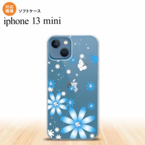 iPhone13mini iPhone13 mini ケース ソフトケース 花柄 ガーベラ 水色  nk-i13m-tp802