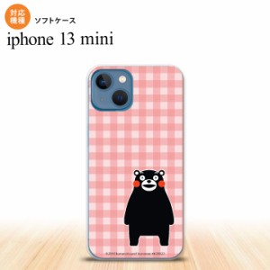iPhone13mini iPhone13 mini ケース ソフトケース くまモン チェック ピンク  nk-i13m-tpkm18