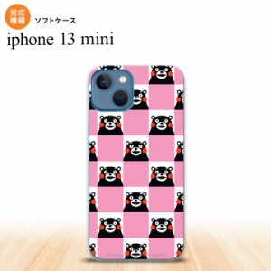 iPhone13mini iPhone13 mini ケース ソフトケース くまモン スクエア ピンク  nk-i13m-tpkm21