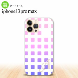 iPhone13ProMax iPhone13 Pro Max ケース ハードケース スクエア ドット ピンク +アルファベット iPhone13 プロ マックス 6.7インチ おし