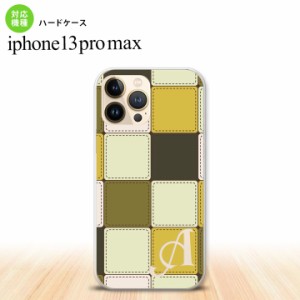 iPhone13ProMax iPhone13 Pro Max ケース ハードケース パッチワーク ミックスA 黄 +アルファベット iPhone13 プロ マックス 6.7インチ 