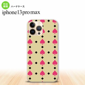 iPhone13ProMax iPhone13 Pro Max ケース ハードケース トランプ スペード ベージュ ピンク iPhone13 プロ マックス 6.7インチ おしゃれ 