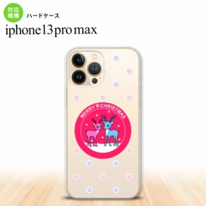 iPhone13ProMax iPhone13 Pro Max ケース ハードケース トナカイ ワッペン ピンク iPhone13 プロ マックス 6.7インチ おしゃれ かわいい 