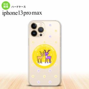 iPhone13ProMax iPhone13 Pro Max ケース ハードケース トナカイ ワッペン 黄 iPhone13 プロ マックス 6.7インチ おしゃれ かわいい メン
