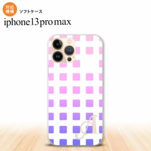 iPhone13ProMax iPhone13 Pro Max ケース ソフトケース スクエア ドット ピンク +アルファベット iPhone13 プロ マックス 6.7インチ おし