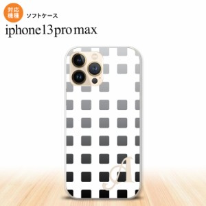 iPhone13ProMax iPhone13 Pro Max ケース ソフトケース スクエア ドット 黒 +アルファベット iPhone13 プロ マックス 6.7インチ おしゃれ