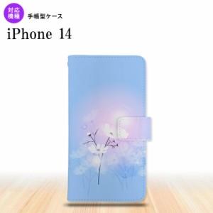 iPhone14 iPhone14 手帳型スマホケース カバー コスモス 水色 ピンク 2022年 9月発売 nk-004s-i14-dr606