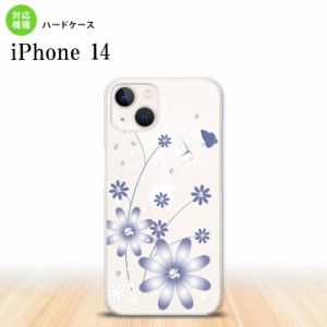 iPhone14 iPhone14 スマホケース 背面ケース ハードケース 花柄 ガーベラ 透明 紫 2022年 9月発売 nk-i14-074