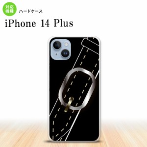 I14PL iPhone14 plus スマホケース 背面ケース ハードケース ベルト 黒 メンズ レディース nk-i14pl-326