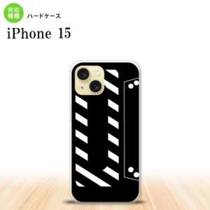 iPhone15 iPhone15 スマホケース 背面ケース ハードケース カセットテープ 黒 2023年 9月発売 nk-i15-189