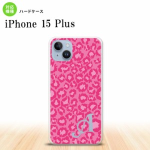 iPhone15 plus iPhone15 plus スマホケース 背面ケース ハードケース 豹柄 B ピンク +アルファベット 2023年 9月発売 nk-i15pl-892i