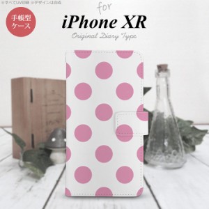 iPhone XR 手帳型 スマホ ケース カバー アイフォン ドット・水玉 ピンク nk-004s-ipxr-dr004