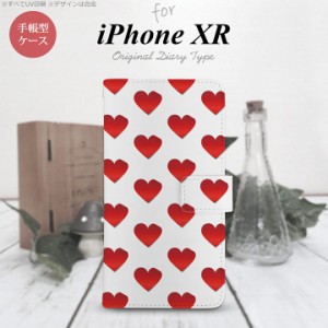 iPhone XR 手帳型 スマホ ケース カバー アイフォン ハート 赤 nk-004s-ipxr-dr017