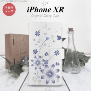 iPhone XR 手帳型 スマホ ケース カバー アイフォン 花柄・ガーベラ 紫 nk-004s-ipxr-dr074