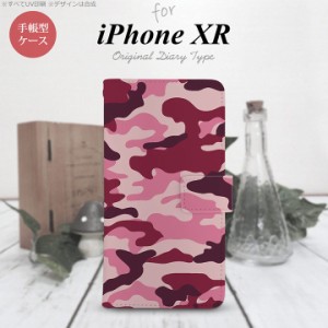 iPhone XR 手帳型 スマホ ケース カバー アイフォン 迷彩A ピンクB nk-004s-ipxr-dr1148