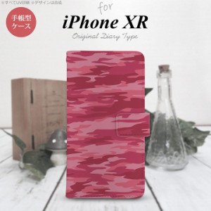 iPhone XR 手帳型 スマホ ケース カバー アイフォン 迷彩B ピンクA nk-004s-ipxr-dr1162