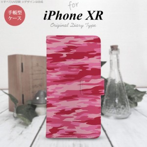 iPhone XR 手帳型 スマホ ケース カバー アイフォン 迷彩B ピンクC nk-004s-ipxr-dr1164